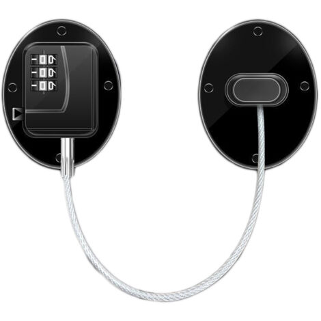 Serrure de réfrigérateur à combinaison robuste en métal ABS multifonction pour congélateur, placard, fenêtre ou porte