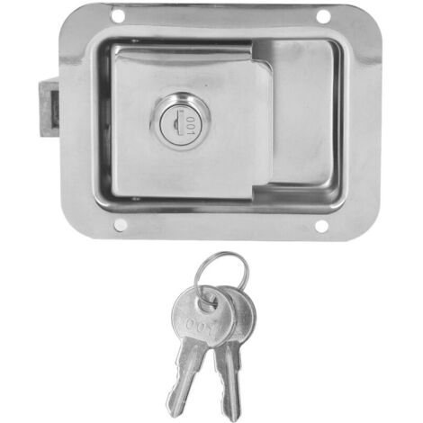Serrure de remorque de voyage en acier inoxydable Type palette encastrée boîte à outils serrure pour porte d'armoire de camping-car