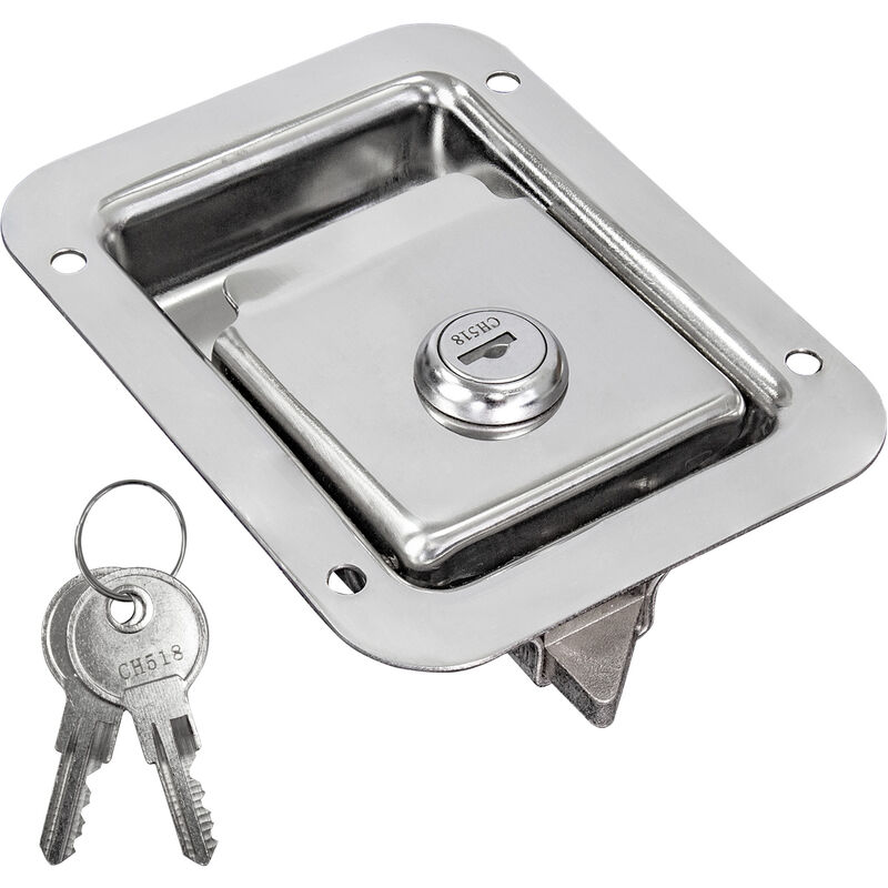 Serrure de remplacement Serrure de porte pour coffre de camion Boîte à timon Serrure externe Verrouillage de la plaque de préhension Loquet