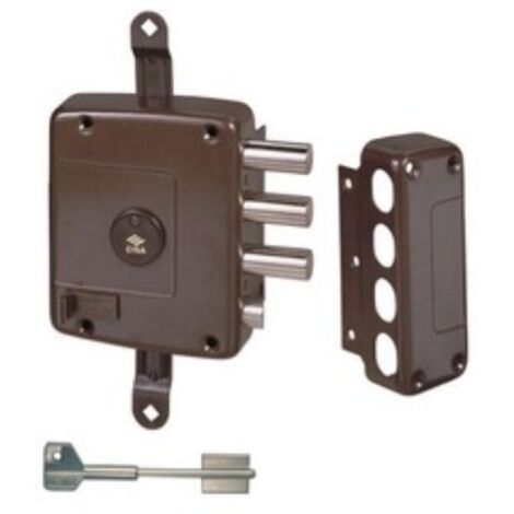 Serrure de sA curitA gauche Cisa 57165.60.2 double embout sans tiges