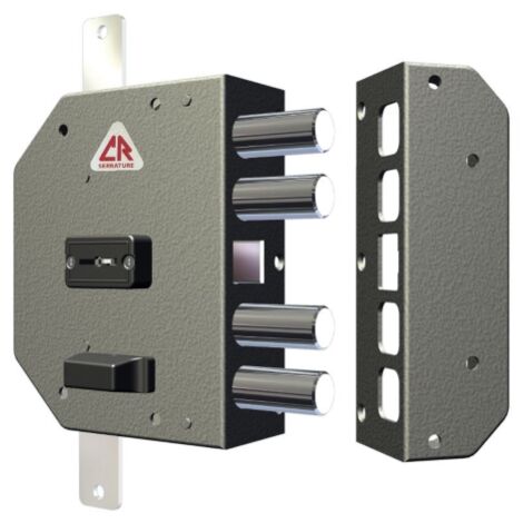Serrure de sA curitA  gauche CR 2250 double embout A  appliquer sur les portes blindA es