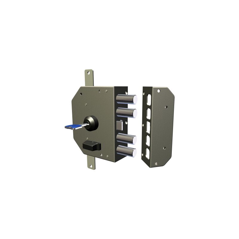 Serrure de sA curitA gauche cr 3250 K55 60 mm avec pompe a appliquer