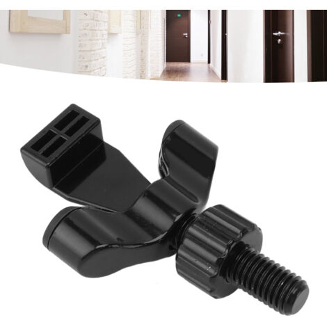 Serrure de sécurité ajustable portable pour porte, en acier inoxydable et nickel galvanisé, noir, taille 8x5cm, poids 85g, compatible avec les portes à charnière élongée