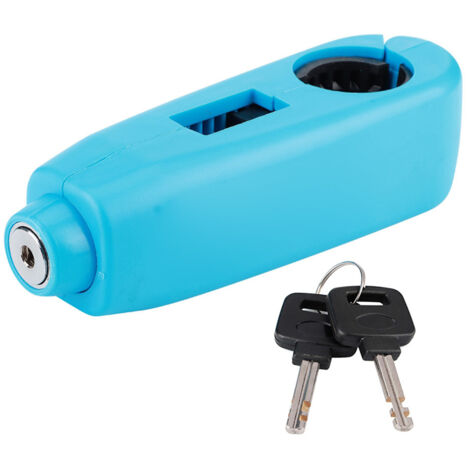 Serrure de sécurité antivol pour guidon de moto scooter ATV - Bleu