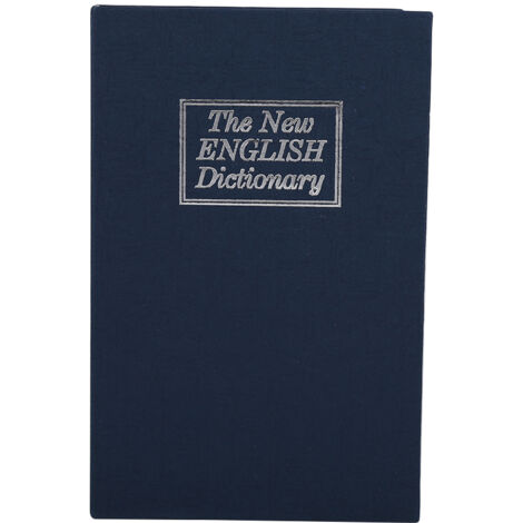 Serrure de sécurité en forme de dictionnaire, 1 pièce, coffre-fort, livre Secret, argent liquide, bijoux, casier caché (bleu foncé)