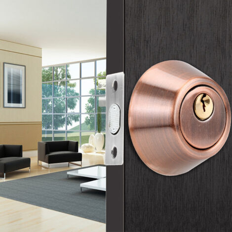 Serrure de sécurité pour chambre à cylindre unique en acier inoxydable avec clés (bronze)