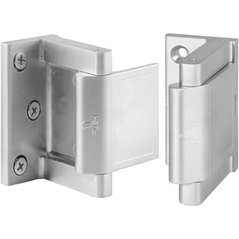 Serrure de sécurité pour porte d'entrée, lot de 2 verrous de sécurité enfant renforcés avec vis en acier inoxydable améliorées pour portes s'ouvrant vers l'intérieur, verrou de confidentialité pour la