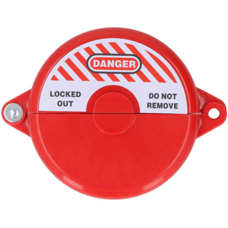 Serrure de Sécurité pour Vanne de Jardin en ABS - Verrou de Protection Extérieure pour Robinet - Tige 64-127mm Rouge Antivol