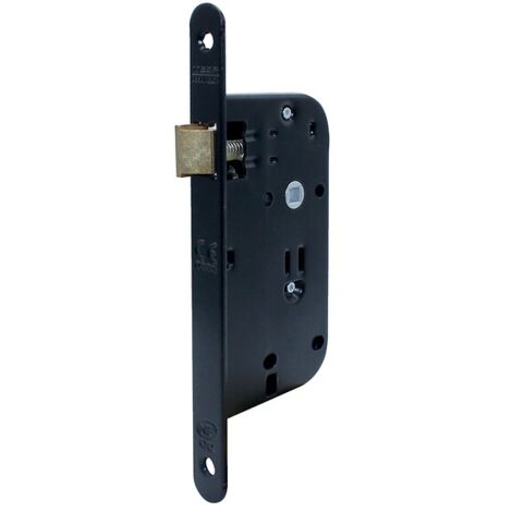 Serrure de sûreté à larder NF QC série 4135 QC axe à 50 mm têtière noire bec-de-cane - Tesa securité
