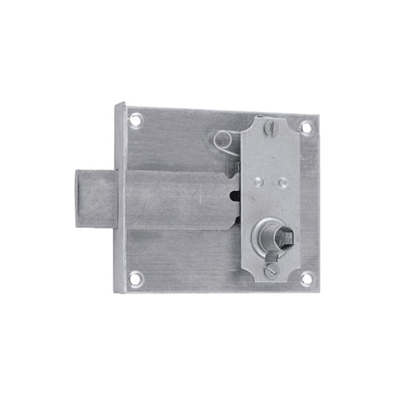 Serrure de tiroir 267F 50x70mm axe 30mm LG12 finition fer limé avec 1 clé - devismes - S267A30FL