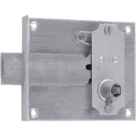 Serrure de tiroir 267F 50x70mm axe 30mm LG12 finition fer limé avec 1 clé - DEVISMES - S267A30FL