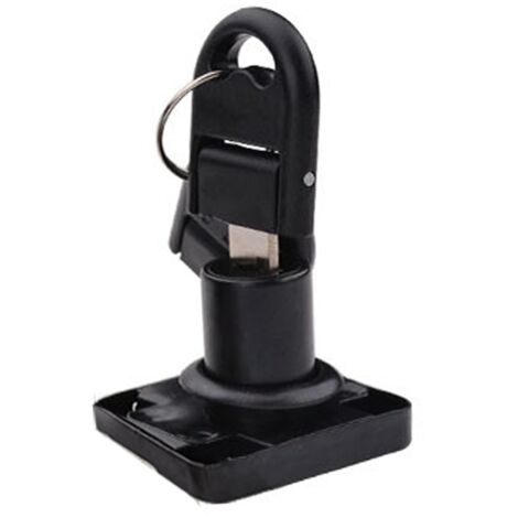 Serrure de tiroir antieffraction en alliage de zinc poli, résistante à la rouille avec clé, pour meubles de bureau et rangement à la maison - Modèle 136-22 Noir