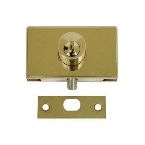 Serrure de vitrine pour porte battante 1450 - STREMLER Argent                                                                  Chromé brillant