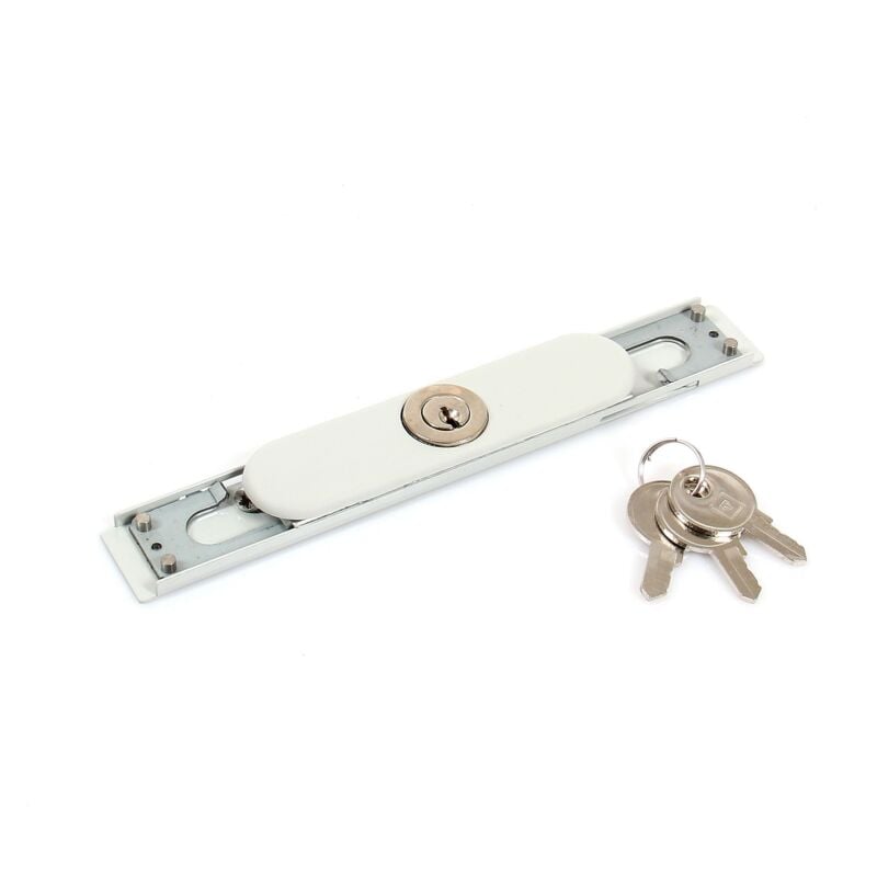 Serrure de volet laquée avec cache plastique - Gris