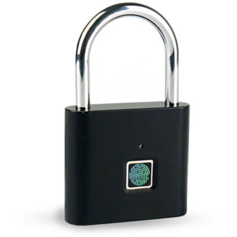 Serrure d'empreinte digitale intelligente Cadenas d'empreinte digitale rechargeable USB Déverrouillage rapide Métal en alliage de zinc