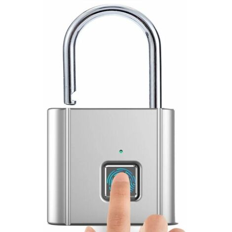 Serrure d'empreintes digitales extérieure intelligente Serrure Bluetooth étanche Cadenas d'empreintes digitales (Argent) - LKBD