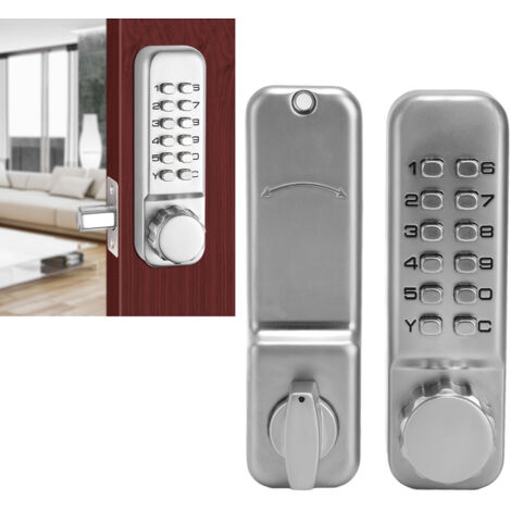 [Serrure digitale] + [Modèle haute sécurité] + [Serrure à code zinc anti-intrusion serrure porte sans clé chiffres 1-11 waterproof pour maison bureau]
