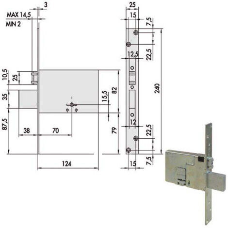 Serrure d'insertion de bandes All 57320-73-0 Cisa