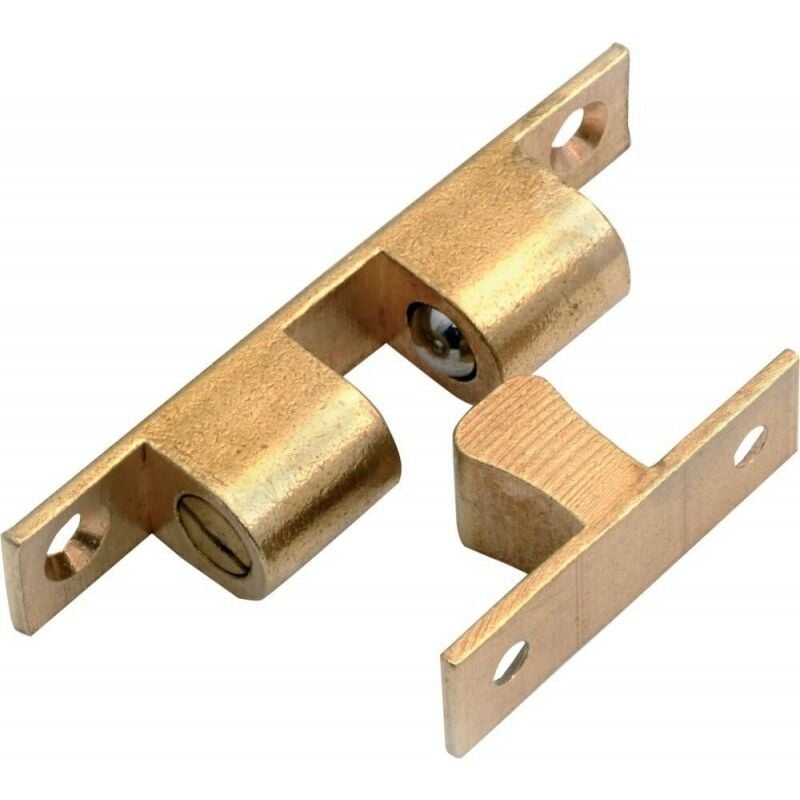 Serrure double billes 69x13mm laiton massiv