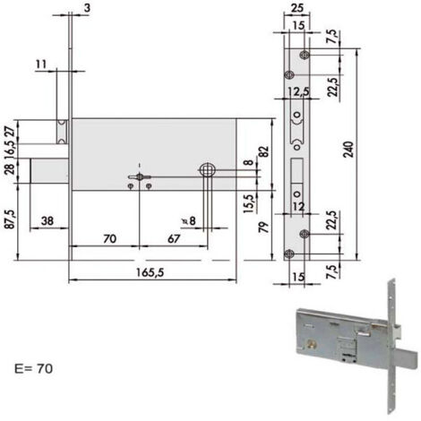 Serrure Double Carte Inf.All 57312-73-0 Cisa