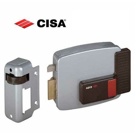 Serrure électrique 70mm – Cylindre fixe extérieur – Bouton intérieur – Pour portes en bois – Protection renforcée – Cisa