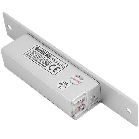 Serrure électrique à ouverture automatique pour contrôle d'accès, normalement ouverte (NO), compatible portes bois et métalliques