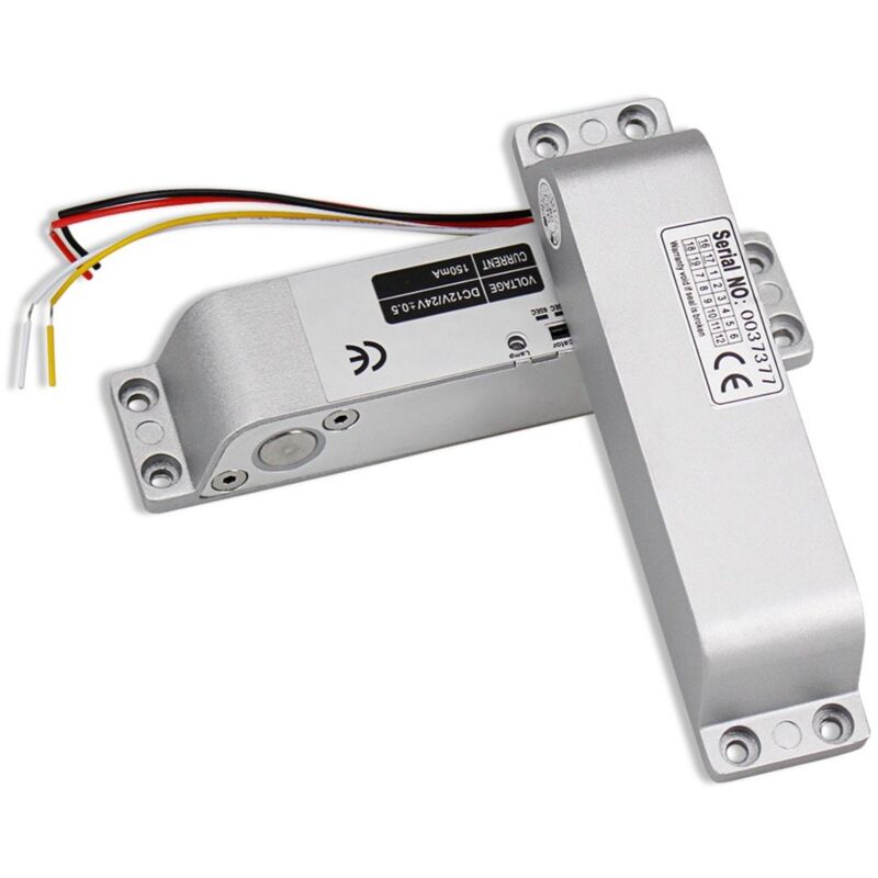 Serrure électrique à pêne dormant DC 12V à sécurité intégrée Mode NC Serrure électronique de porte pour contrôle d'accès Système de sécurité avec
