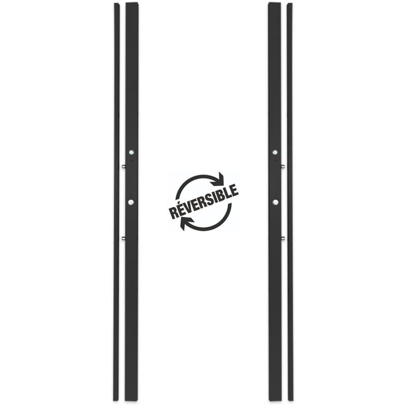 Serrure Electrique ban DOM 300 2 points Bandeau Reversible Demi Cylindre Couleur - Noir