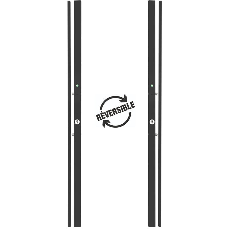 Serrure Electrique banDOM 300 2pts Bandeau Reversible Cylindre Europeen Couleur - Noir