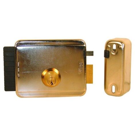 Serrure électrique droite à pêne rentrant avec cylindre rond 60 mm même clé V97DMC
