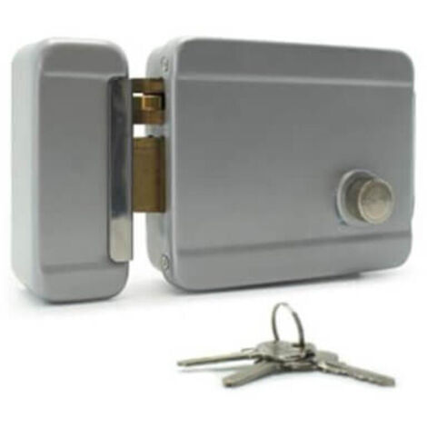Serrure Électrique Réversible avec Mémoire Mécanique, Compatible Interphone et Bouton-Poussoir, Installation Facile pour Porte d'Entrée