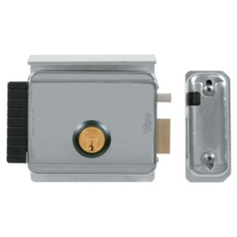 Serrure électrique Viro Art 8992 pour portails 50-80 mm – Cylindre fixe intérieur et extérieur – Loquet autobloquant pour sécurité optimale