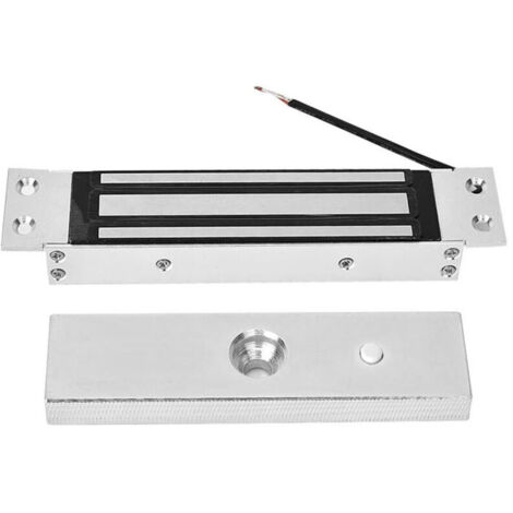 Serrure électromagnétique étanche, 12V180kg, adaptée aux portes de contrôle d'accès, argent, adaptée aux portes en bois, portes en verre, portes en métal,
