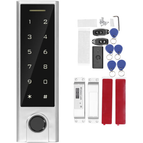 Serrure électronique étanche avec empreinte digitale, code et RFID 125KHz en métal