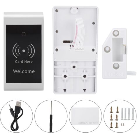 Serrure électronique intelligente à induction numérique pour armoires, casiers, sauna, spa, salle de sport (Argent)
