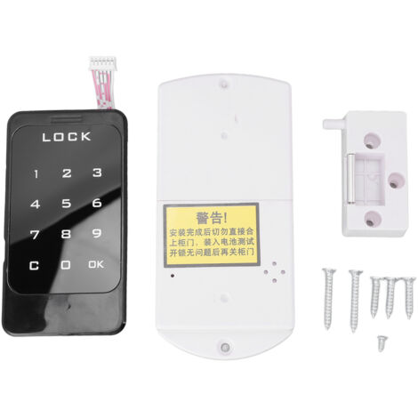 Serrure électronique numérique à code pour armoire, serrure à mot de passe intelligent avec clavier tactile, serrure pour armoire ou classeur, idéale pour la maison, le bureau ou un appartement.