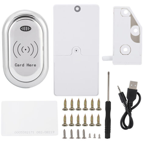 Serrure électronique pour armoire, serrure intelligente pour tiroir (argent)