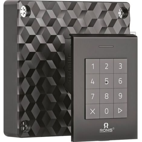 Serrure électronique pour casiers - Clavier affiné - RONIS TRONIC Slim - Noir/Blanc - Dom