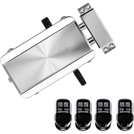 Serrure électronique sans fil – Télécommande 10m – Système anti-vol invisible – Installation facile pour portes en bois et garage