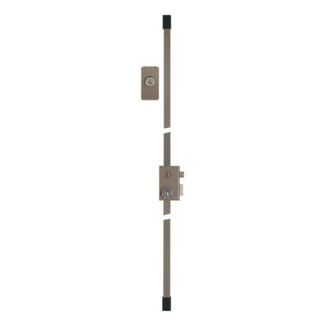 Serrure en applique 3 points verticale à fouillot profil rond MULTILOCK - ASSA ABLOY VACHETTE Droite Vertical Bronze 120 70