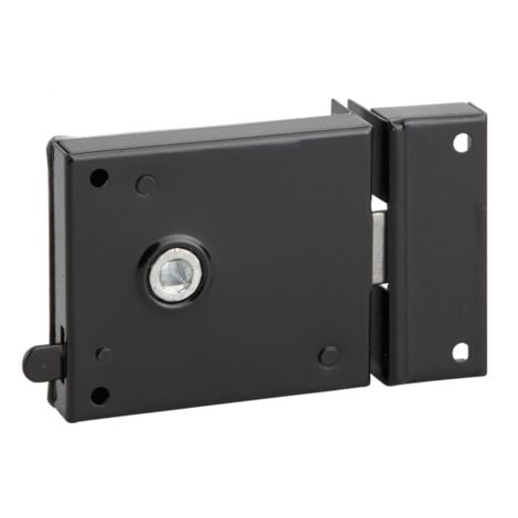 Serrure en applique horizontale, pêne dormant, 80 x 70 mm - SERRUPRIX