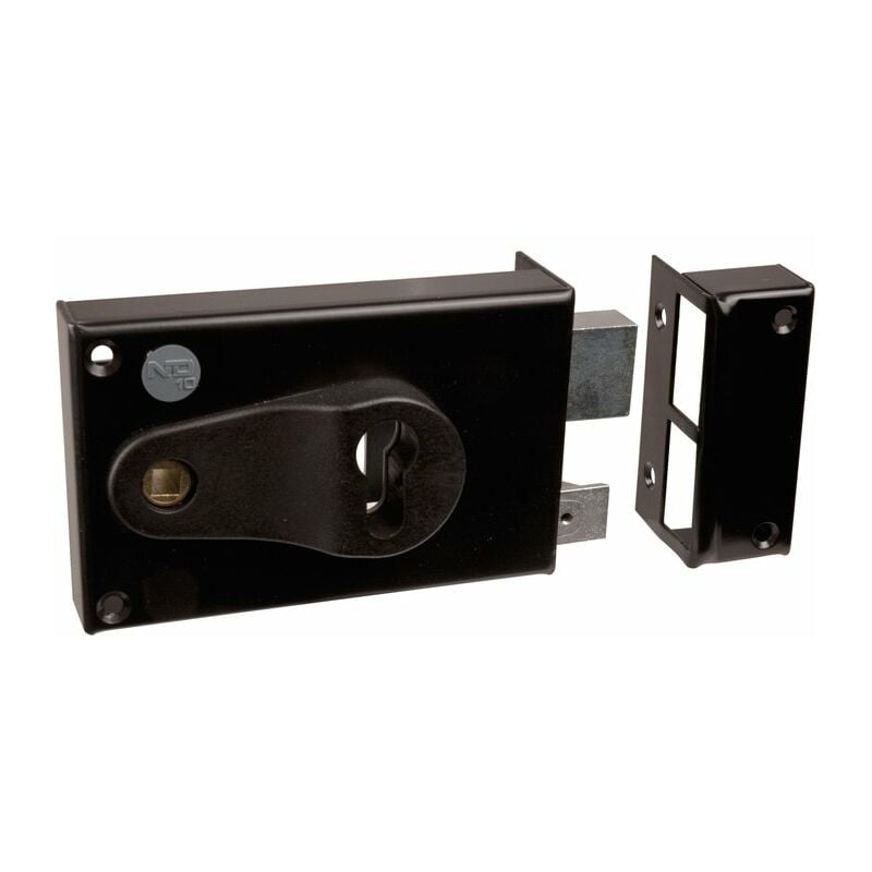 Serrure en applique horizontale - Réglable 52/60 mm - Fouillot droite - Cylindre euro - ND10 9772