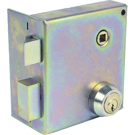 JPM – Serrure monopoint en applique extra renforcée – Côté gauche – Entr'axe 70 mm – Axe 75 mm – Cylindre laiton 5 goupilles avec 3 clés