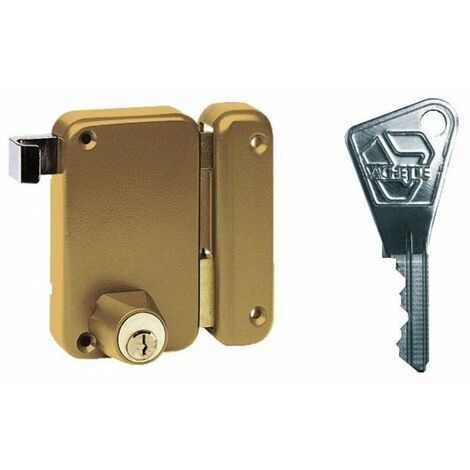 Serrure En Applique Monopointverticale à Fouillot Gauche Marron