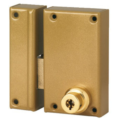 Serrure en applique vertical pêne dormant cylindre de 45mm 5 ailettes gauche - POLLUX - 210510