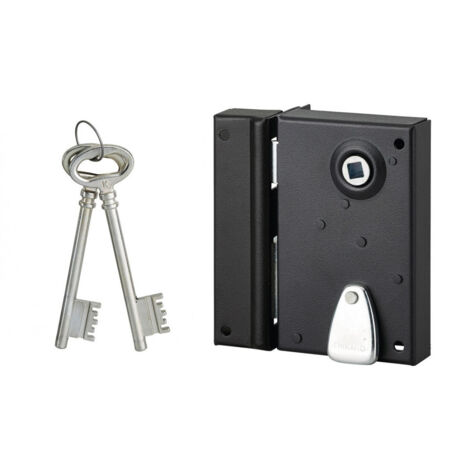 Serrure en applique verticale pour porte d'entree droite
