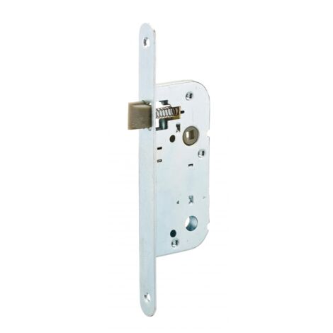 Serrure encastrable pour porte intérieure, blanche, bouts ronds - SERRUPRIX