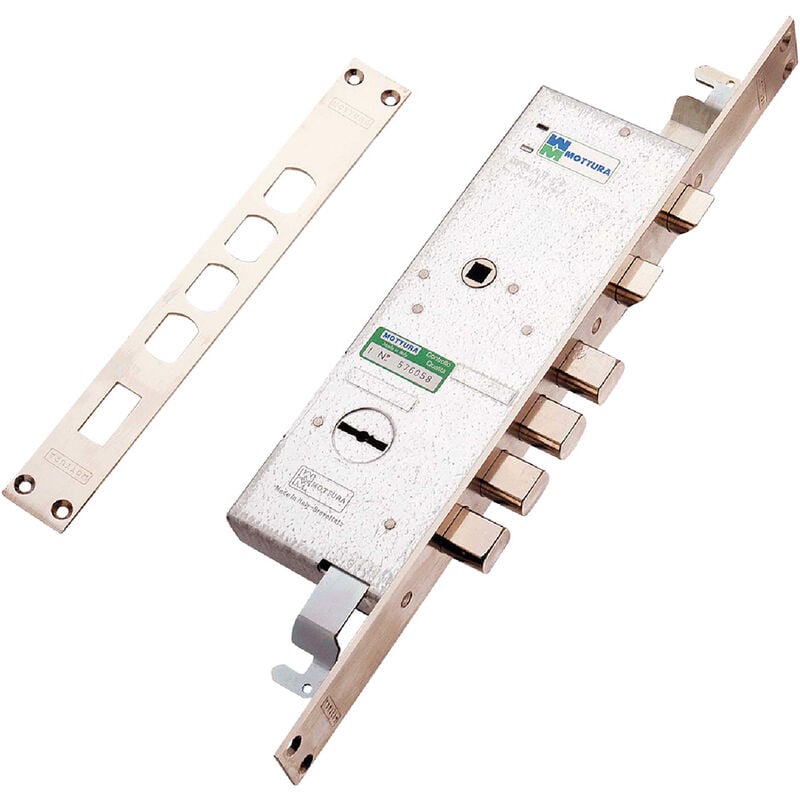 Serrure à Encastrer Triple Électrique Pour Portes Blindées Art.72.14Ele e 47 - Boîte 234 x 78 Mm