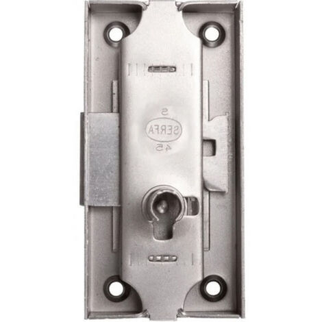 Serrure espagnolette 80x50mm axe 30mm longueur du canon 12mm droite finition fer - DEVISMES - SPS12383-004-D