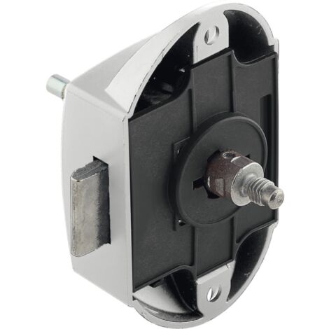 Serrure espagnolette à poussoir grand modèle axe 25mm utilisable des deux côtés idéal bateaux caravanes fourgons vans camion Push lock Tirette Verrou, blanc